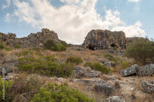 Mountain  nature in the national reserve - Nahal Mearot Nature Preserve, near Haifa, in northern Israel © svarshik