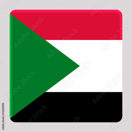 3D Flag of Sudan on a avatar square background. Free Download 3D Flag of Sudan on a avatar square background. - GFXLoad