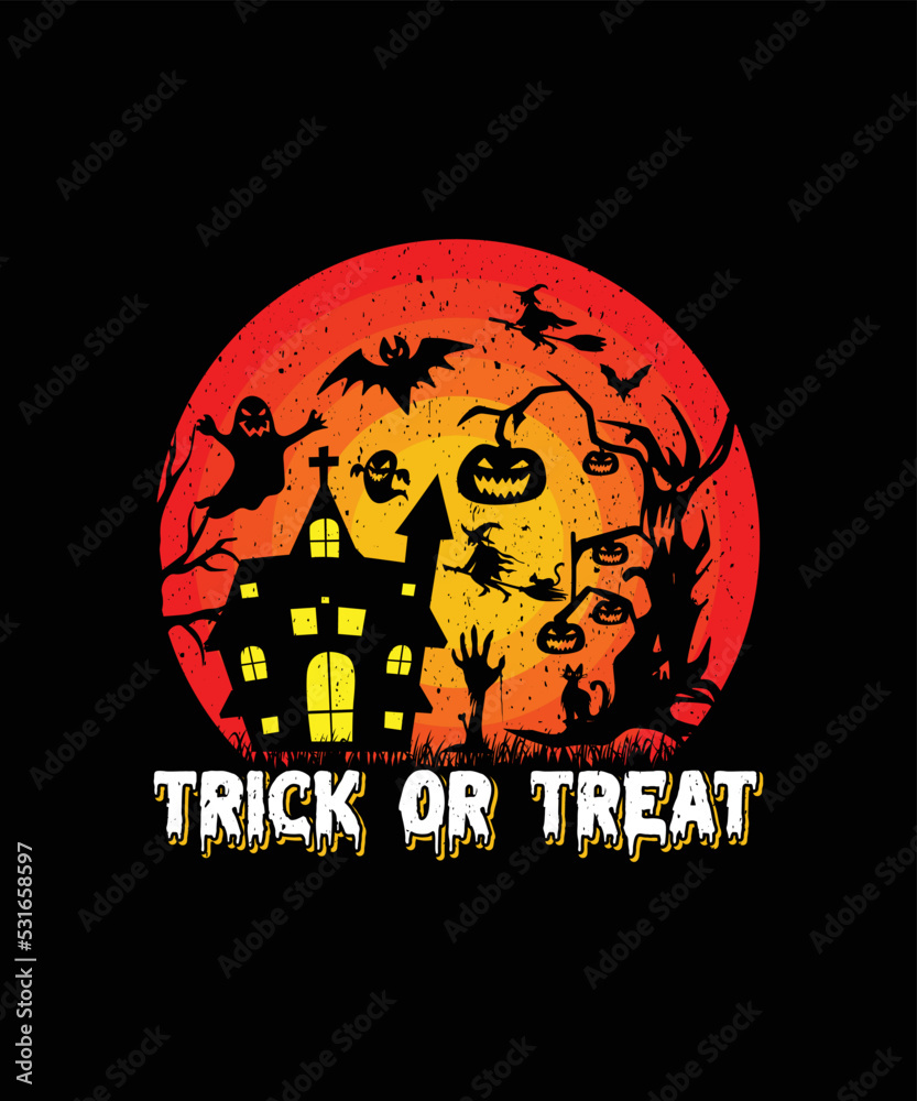 Trick Or Treat/Halloween t-shirt design
