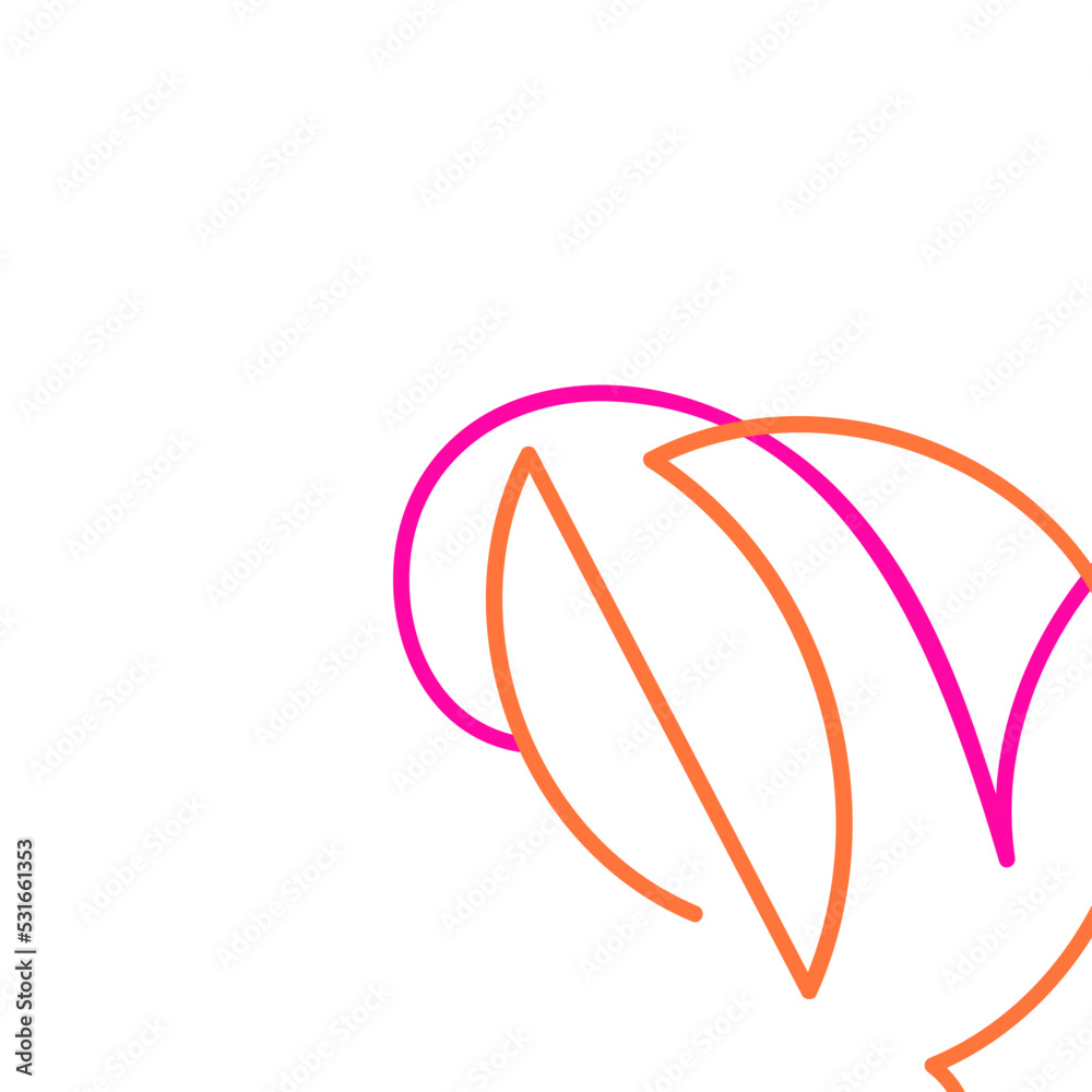 Obraz premium Pink Blue Orange Doodle Lines 