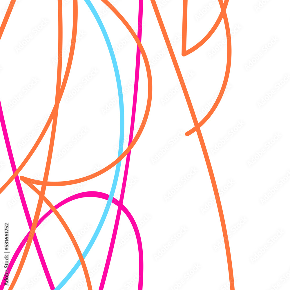 Pink Blue Orange Doodle Lines Pink Blue Orange Doodle Lines