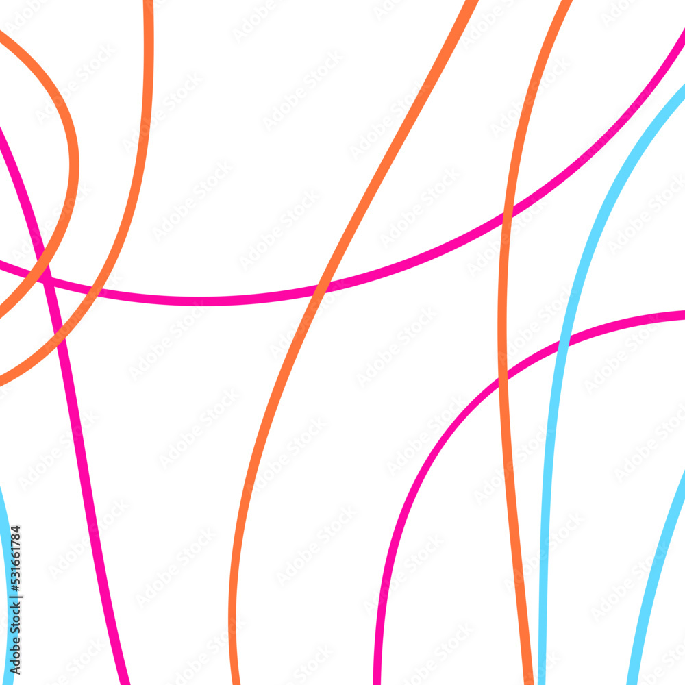 Pink Blue Orange Doodle Lines Pink Blue Orange Doodle Lines