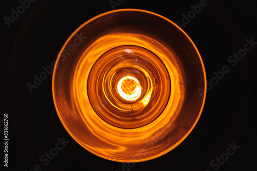 Abstract orange swirl / circle of light 