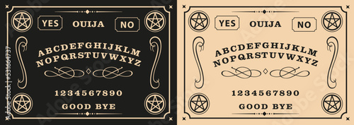 Foto Graphic template inspired by Ouija Board