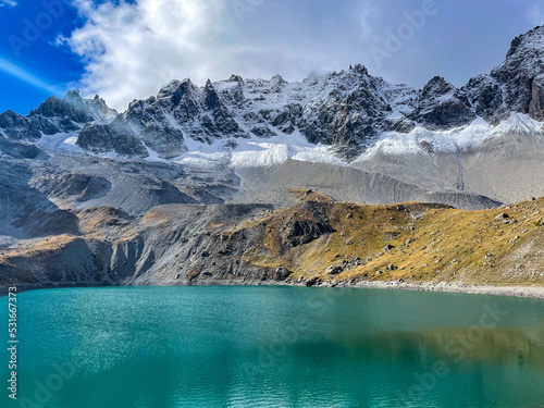 Saint-Anne lake in Haut-Alpes near Ceillac city