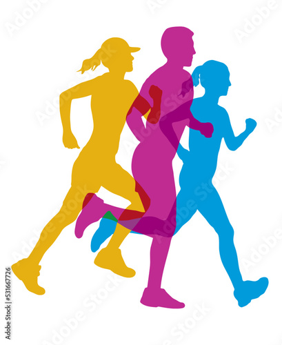 Running sport graphic in vector quality.