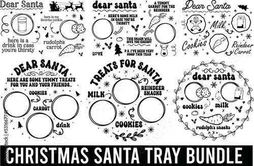 Christmas Santa tray SVG bundle 