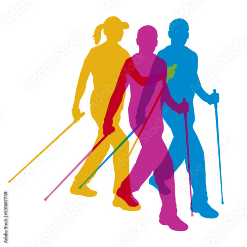 Nordic Walking sport graphic.