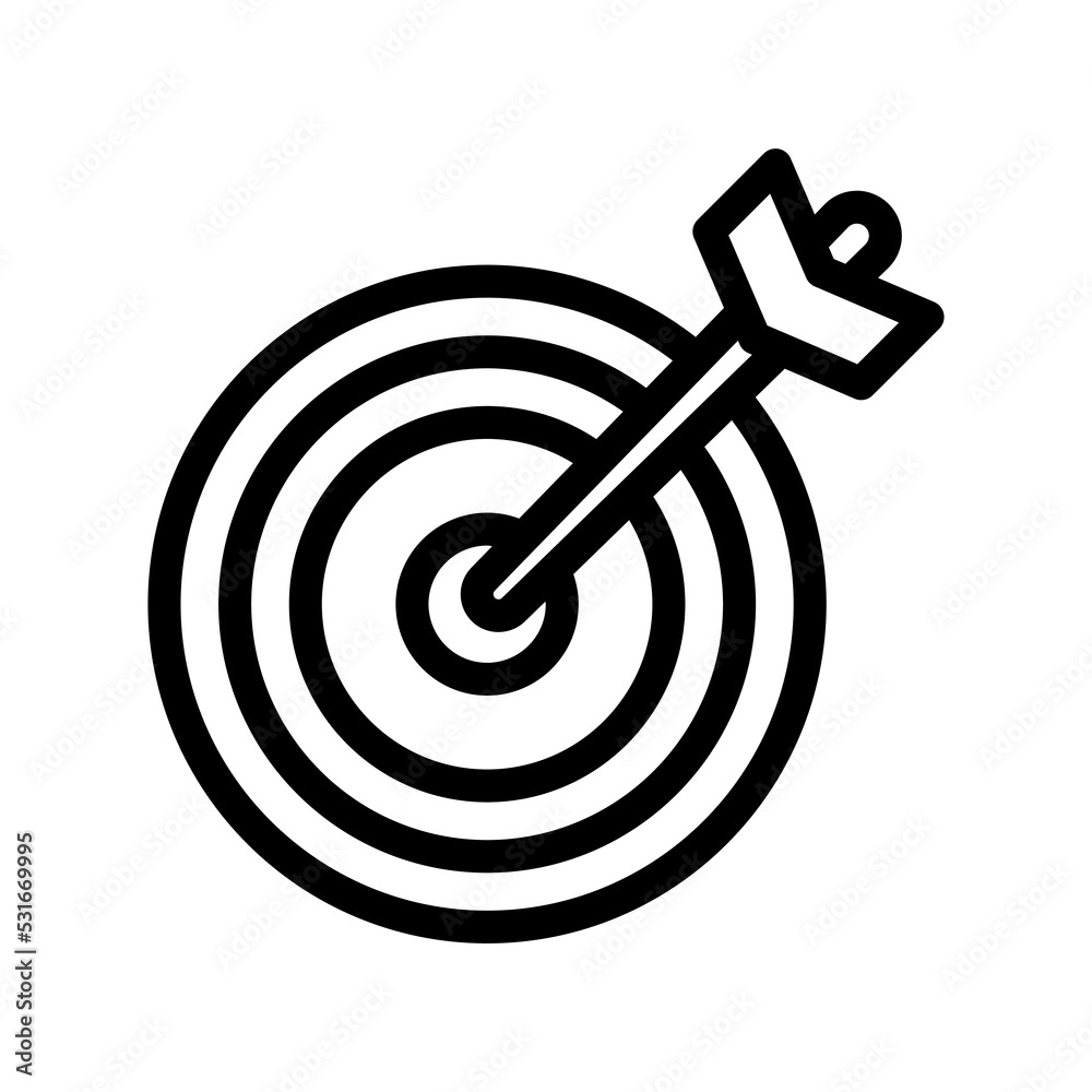 target line icon illustration vector graphic target line icon illustration vector graphic