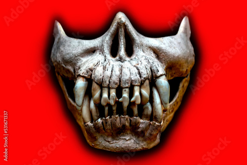 horrible monster skull on halloween day 