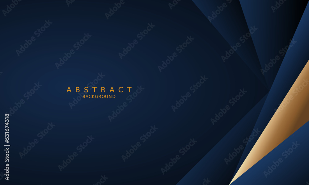 Obraz premium dark blue luxury premium background and gold line.