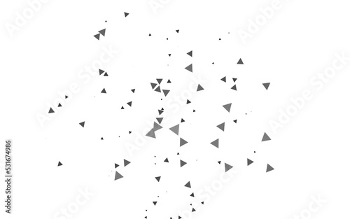 Light Silver, Gray vector template with crystals, triangles. © Dmitry