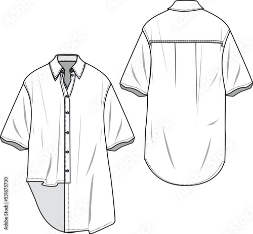 women asymmetric shirt ,damen asymmetrisches Hemd