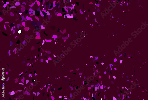 Light Purple vector pattern with chaotic shapes.