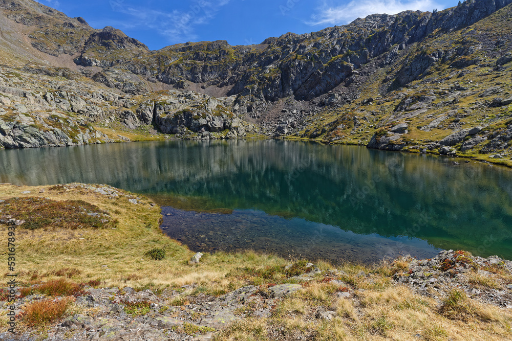 Lake David shorelines in Belledonne mouantin range