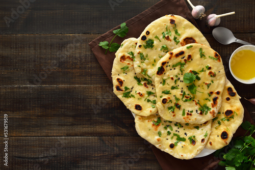 Tableau sur toile Indian naan bread