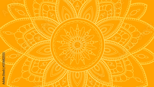 Sunny indian mandala template