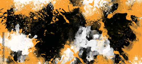 黄色と白と黒のグランジ テクスチャ背景　Grunge texture background in yellow and white and black