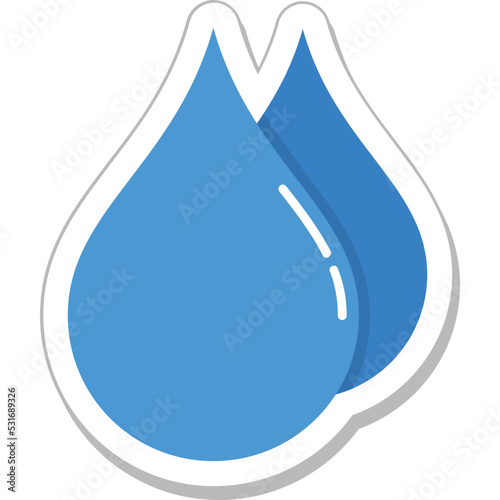Water Drops Colored Vector Icon
