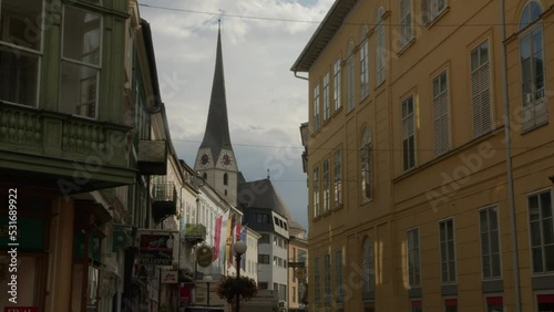 alley in city centre of Bad Ischl, Upper Austria photo