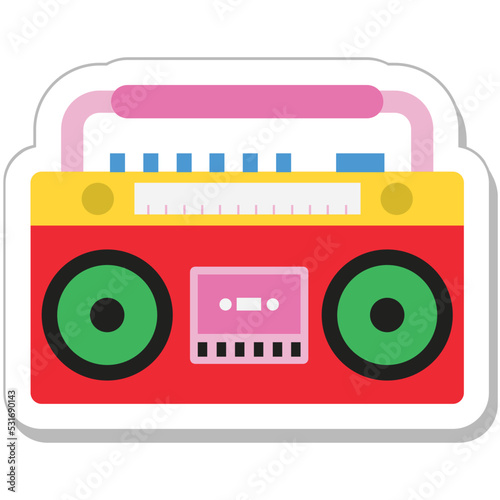 Tape Recorder Colored Vector Icon