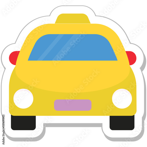 Taxi Colored Vector Icon