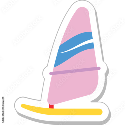 Sailboat Colored Vector Icon