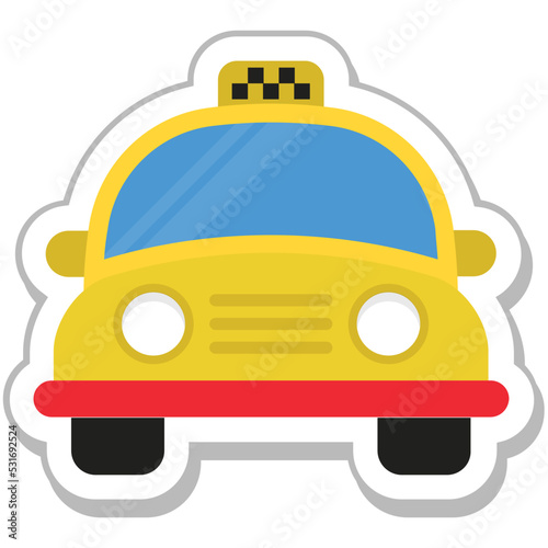 Taxi Colored Vector Icon