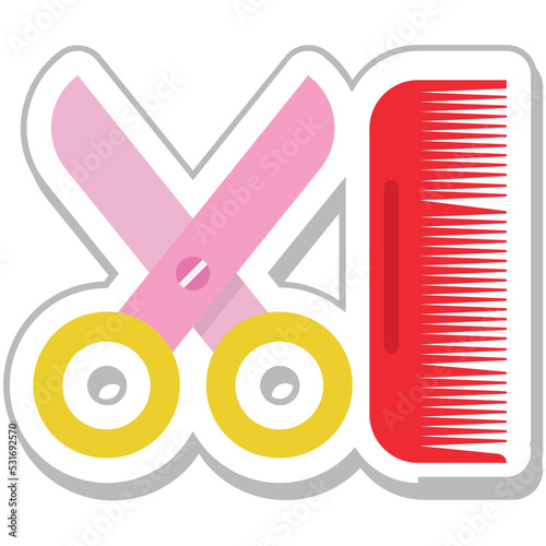 Hairdressing Colored Vector Icon