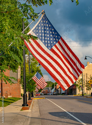 American Flags on Main Street USA