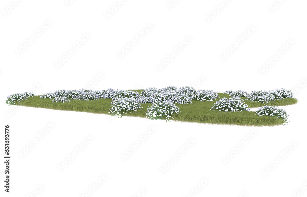 Naklejka premium Grass on transparent background. 3d rendering - illustration