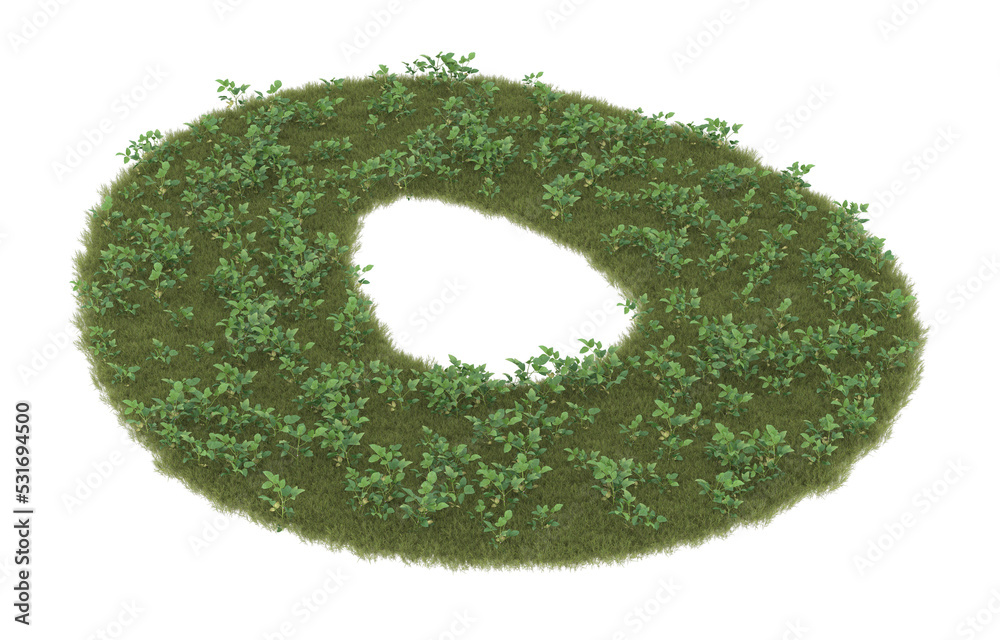 Grass on transparent background. 3d rendering - illustration Grass on transparent background. 3d rendering - illustration