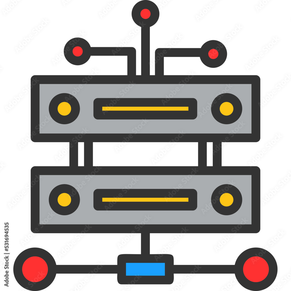 Fototapeta premium Data Infrastructure Icon