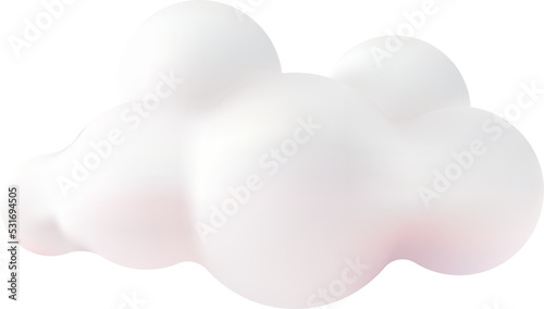 cute cloud cartoon 3d