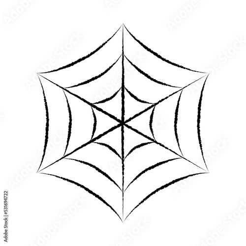 Fototapeta Black spiderweb on a white background