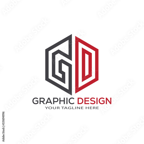 g d letter logo design