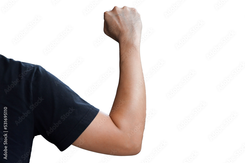 Angry Asian men make use of a wall on a white background. Angry Asian men make use of a wall on a white background.