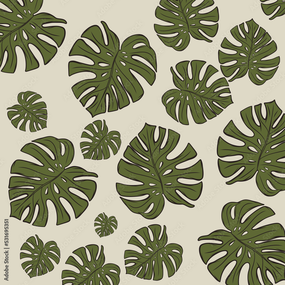 Hawaiian palm leaves print Hawaiian palm leaves print