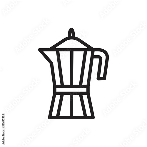 coffee pot icon minimalist design art © Keyjel