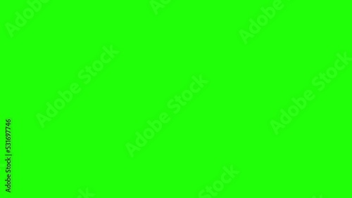 2D Puff Cartoon Animation Effect on Green Background