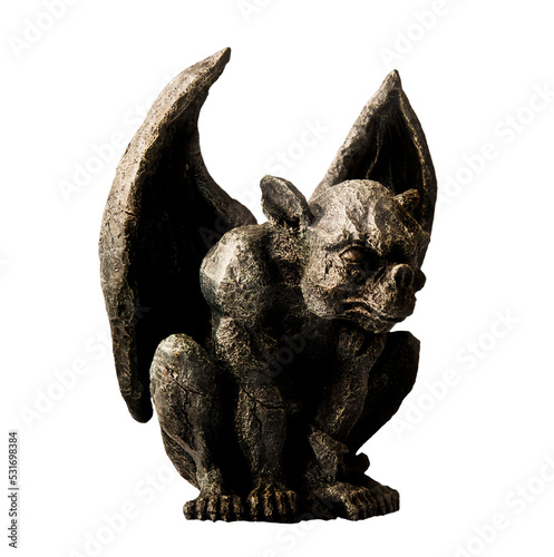 Leinwand Poster winged Gargoyle statue