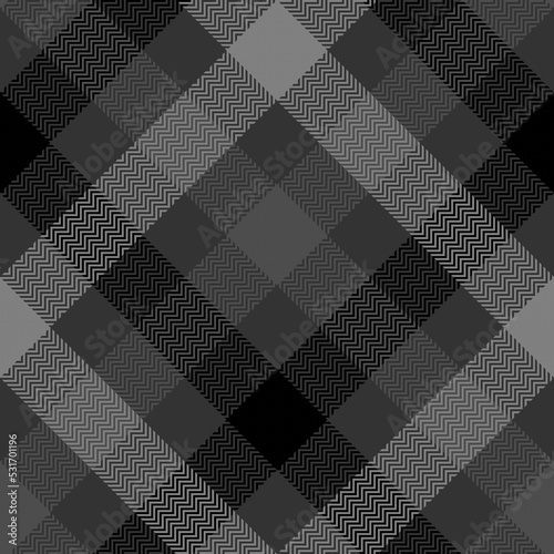 Black and white plaid seamless pattern.