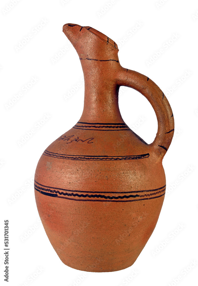 Clay pitcher from Georgia. Typical handicrafts from Georgia.
