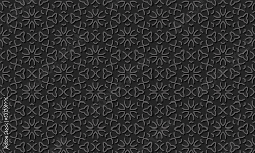 Wallpaper Mural Seamless repeat geometric flower line design illustration Torontodigital.ca