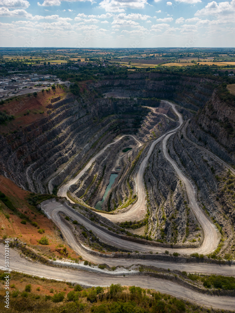 Aerial Croft Quarry view