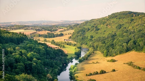 England, UK- Symonds Yat Rock view point in the Forest of Dean- timelapse  photo