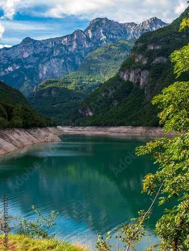 Lake in mountain Dolomiti Italy