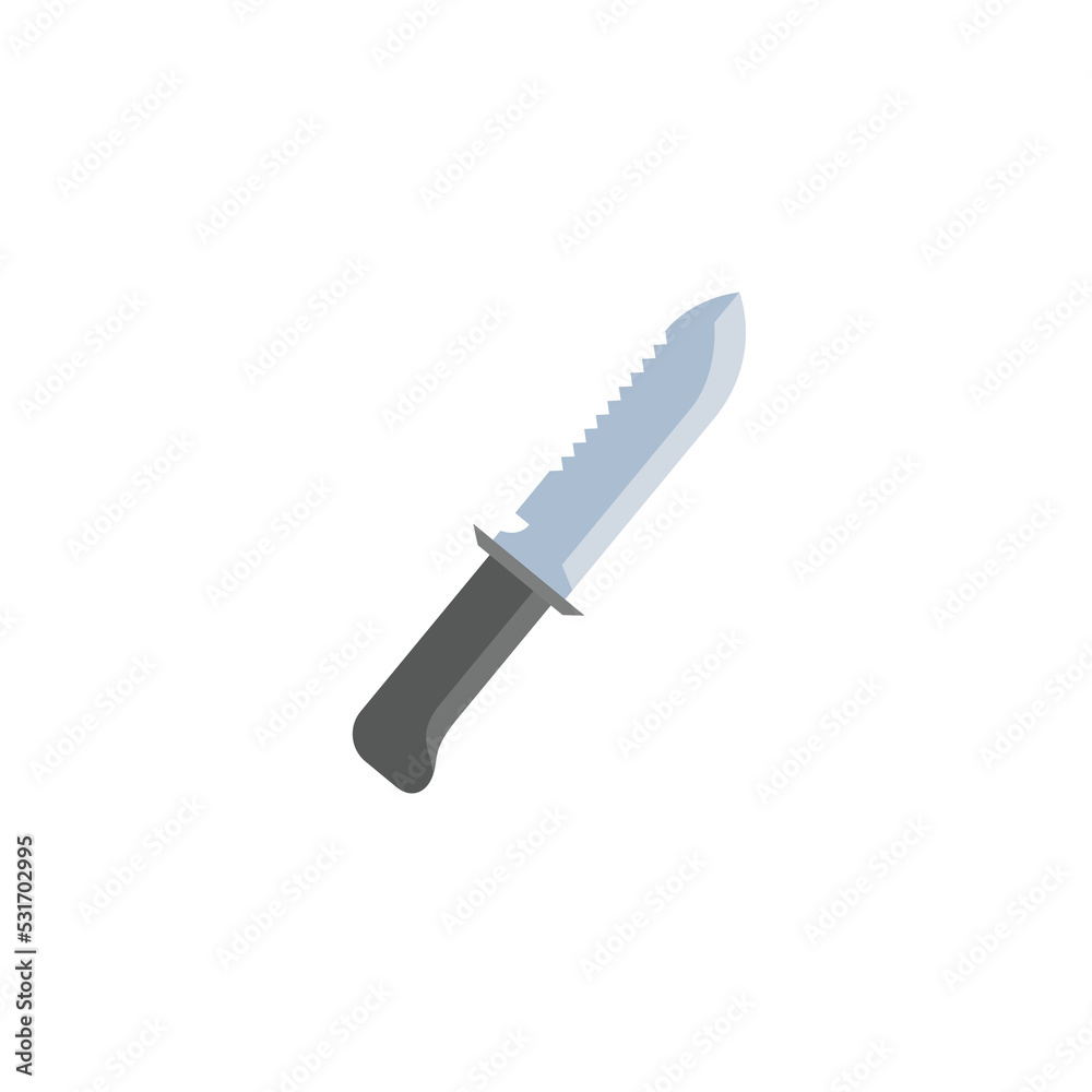 Knife cartoon flat vector illustration isolated on white background. Knife cartoon flat vector illustration isolated on white background.
