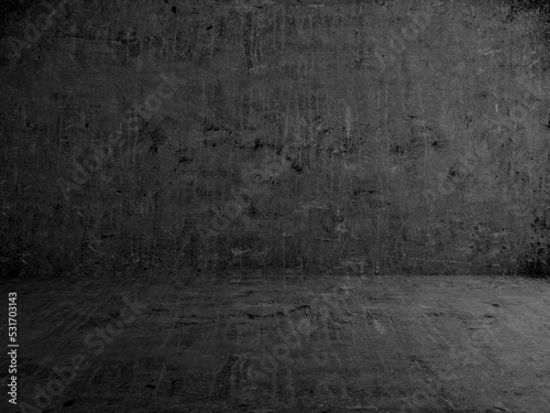 concrete black room