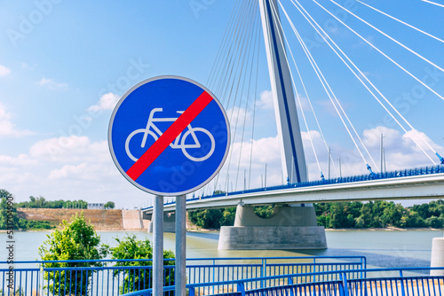 end of bicycle route sign photo